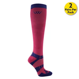 Woof Winter Riding Sock Shiraz Pk2