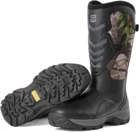 WOVENPAK Rubber Boots for Men, Hunting Boots 6mm Neoprene Insulated Mud Boots for Men with Steel Shank, Mens Rubber Boots Waterproof Boots for Men, Anti Slip Work Boots Outdoor Mud Boots, Size 6-13