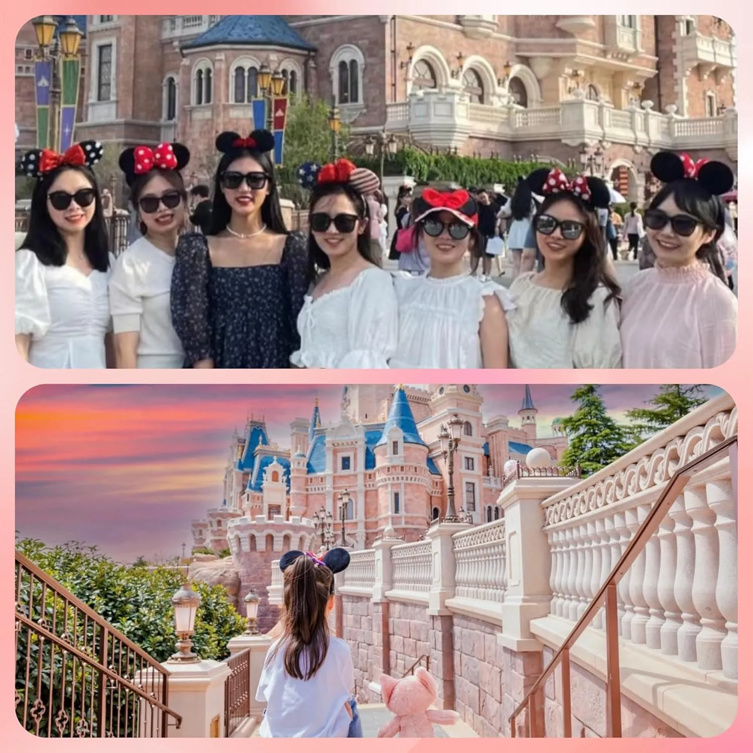 XINXIYAN Mouse Ears Headbands for Women Glitter Sequin Mouse Ears Bow Headband Birthday Party Princess Decoration (Golden, one size)