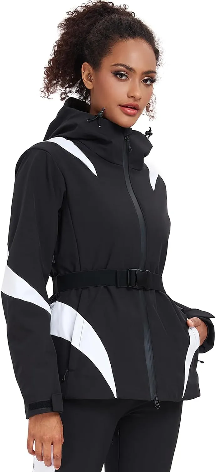 YEEFINE Ski Jackets for Women Waterproof Snowboard Jacket Winter Ski Outfits Outdoor Warm Snow Coats Windbreaker